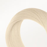 Platinum Blonde (60A) Micro Link Tip Hair Extensions – 100% Remy Human Hair by GOO GOO Hair.