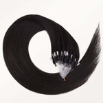 Dark Brown (2) Micro Link Tip Hair Extensions – 100% Remy Human Hair by GOO GOO Hair.