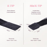 Jet Black (1) Flat Tip Hair Extensions 60g_100% Remy Human Hair.
