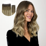 Bleach Blonde Balayage (3/8/613) Pro & Wire Hair Extension (70g-140g)-100% Remy Human Hair.