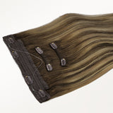 Caramel Blonde Balayage (4/27/4) Pro & Wire Hair Extension (70g-140g)-100% Remy Human Hair.