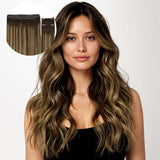 Caramel Blonde Balayage (4/27/4) Pro & Wire Hair Extension (70g-140g)-100% Remy Human Hair.