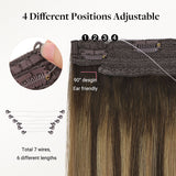 Caramel Blonde Balayage (4/27/4) Pro & Wire Hair Extension (70g-140g)-100% Remy Human Hair.