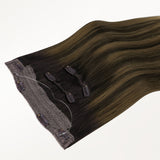 Dark Brown Balayage (2/6/2) Pro & Wire Hair Extension (70g-140g)-100% Remy Human Hair.