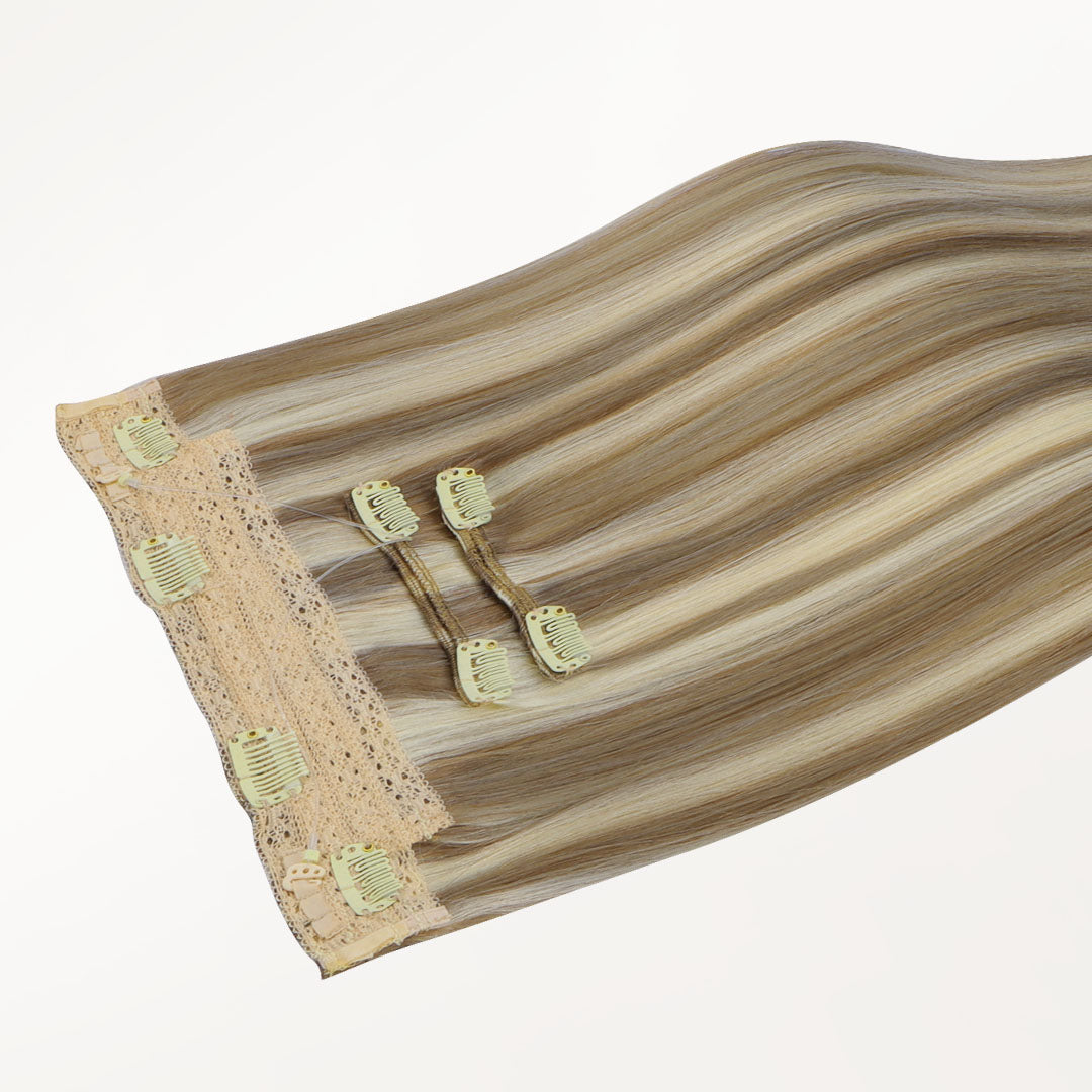 Golden Blonde Highlights (8B/60B) Pro & Wire Hair Extension (70g-140g)-100% Remy Human Hair.