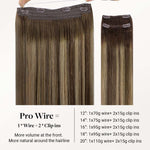 Honey Blonde Balayage (4/26/4) Pro & Wire Hair Extension (70g-140g)-100% Remy Human Hair.