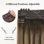 Honey Blonde Balayage (4/26/4) Pro & Wire Hair Extension (70g-140g)-100% Remy Human Hair.