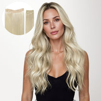 Platinum Blonde (60A) Pro & Wire Hair Extension (70g-140g)_100% Remy Human Hair.