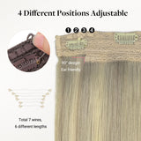 Platinum Blonde Balayage (17/22/60) Pro & Wire Hair Extension (70g-140g)-100% Remy Human Hair.