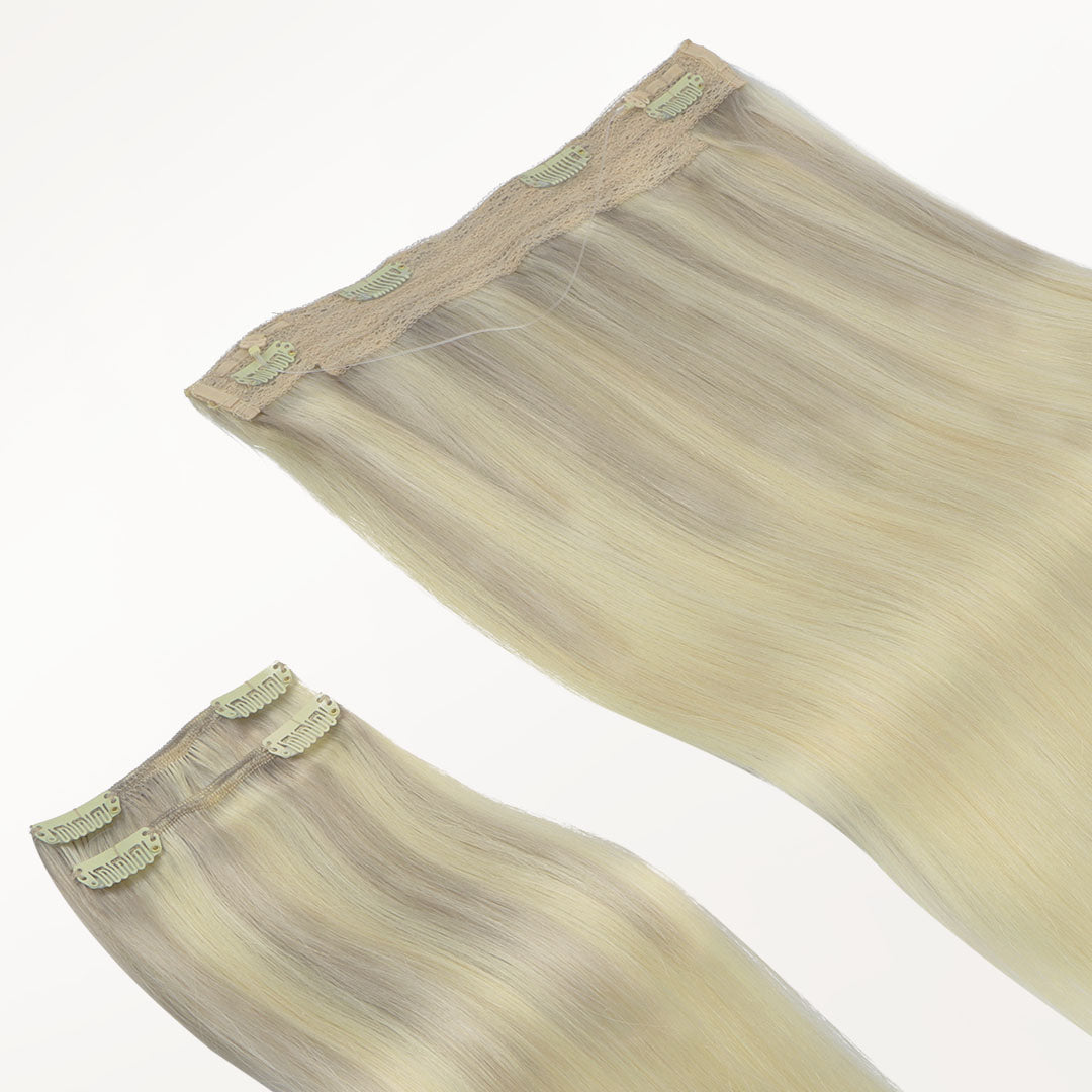 Platinum Blonde Balayage (17/22/60) Pro & Wire Hair Extension (70g-140g)-100% Remy Human Hair.
