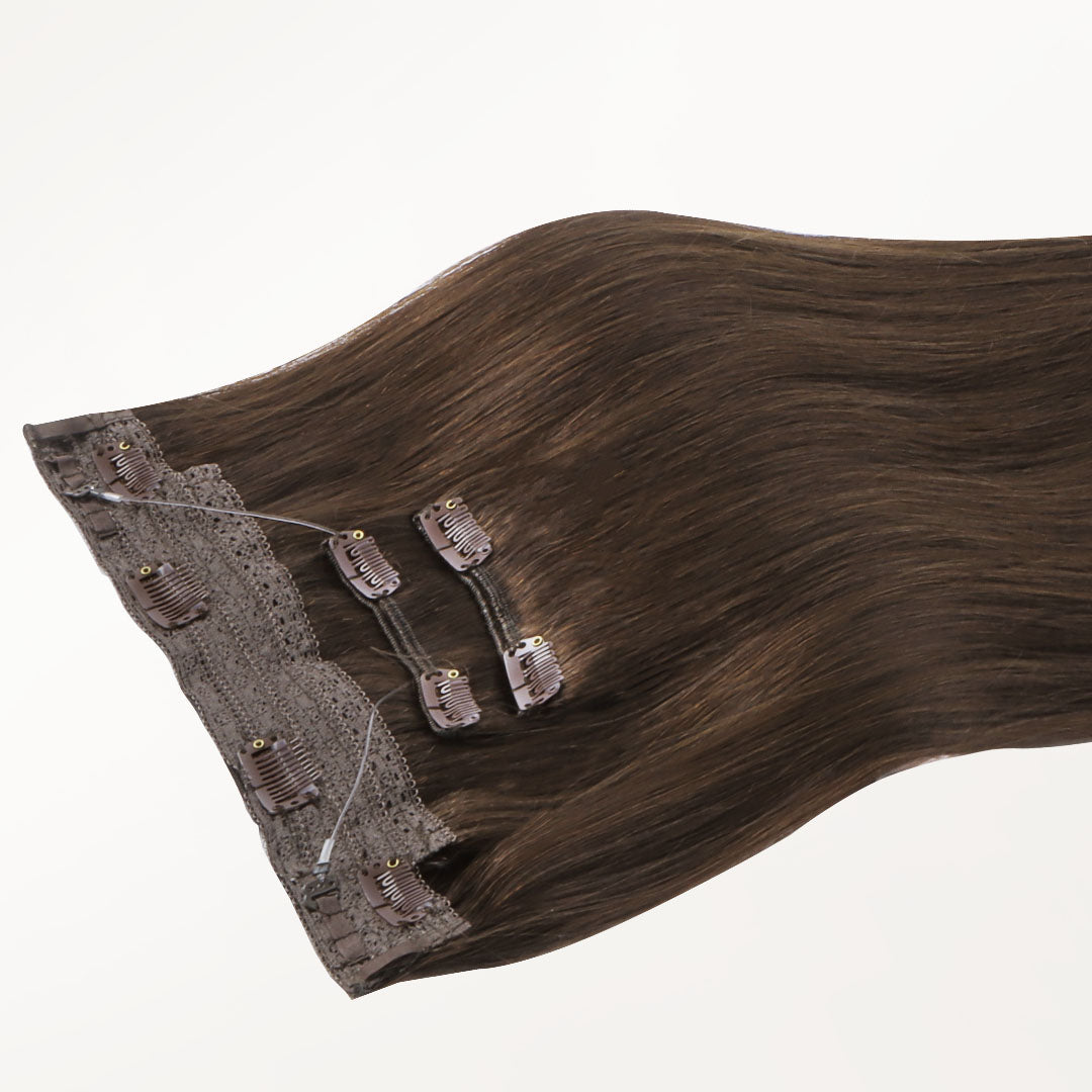 Chocolate Brown (4A) Pro & Wire Hair Extension (70g-140g)-100% Remy Human Hair.