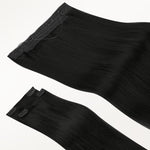 Jet Black (1) Pro & Wire Hair Extension (70g-140g)-100% Remy Human Hair.