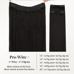 Natural Black (1B) Pro & Wire Hair Extension (70g-140g)-100% Remy Human Hair.