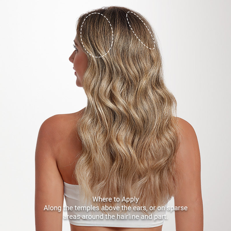 Jet Black (1) Scalp Hair Fill-Ins (30g-39g)_100% Remy Human Hair.