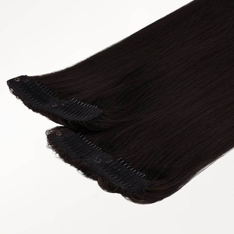 Dark Brown (2) Scalp Hair Fill-Ins (30g-39g)_100% Remy Human Hair.