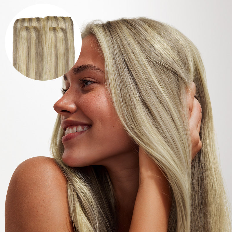 Light Blonde Highlights (16/22A) Scalp Hair Fill-Ins (30g-39g)_100% Remy Human Hair.