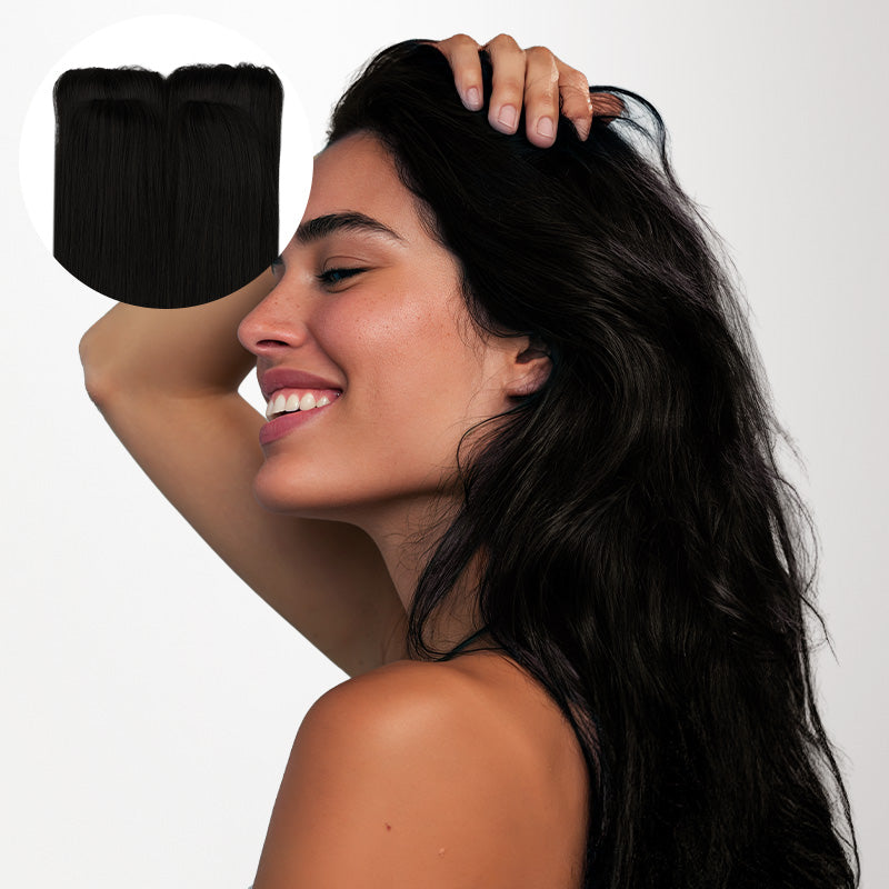 Natural Black (1B) Scalp Hair Fill-Ins (30g-39g)_100% Remy Human Hair.
