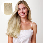 Platinum Blonde (60A) Seamless Clip-Ins 130g [Clearance]_100% Remy Human Hair.