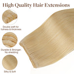  Golden Blonde Highlights (8B/60B) Sew-In Weft Hair Extensions (80g-120g)_100% Remy Human Hair.