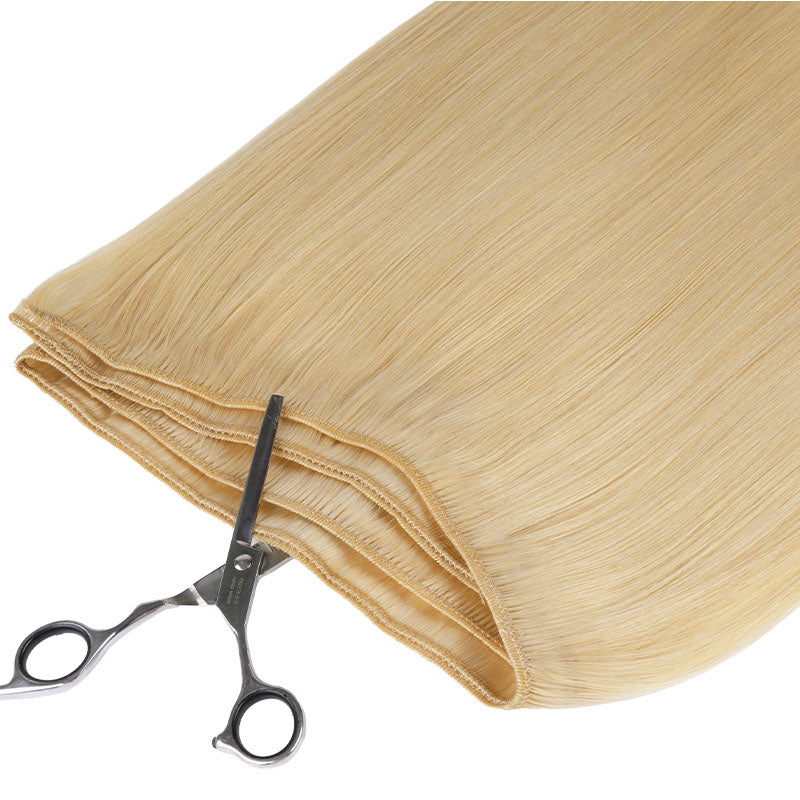  Golden Blonde Highlights (8B/60B) Sew-In Weft Hair Extensions (80g-120g)_100% Remy Human Hair.