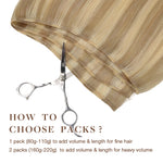 Dirty Blonde Highlights (18D/22F) Sew-In Weft Hair Extensions (80g-120g)_100% Remy Human Hair.