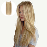 Dirty Blonde Highlights (18D/22F) Sew-In Weft Hair Extensions (80g-120g)_100% Remy Human Hair.