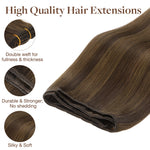 Brown Sugar Swirl Highlights (2C/4E/6C) Sew-In Weft Hair Extensions (80g-120g)_100% Remy Human Hair.