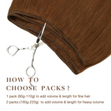 Copper (350) Sew-In Weft Hair Extensions (80g-110g)_100% Remy Human Hair.