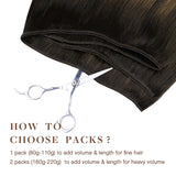 Dark Brown Balayage (2/6/2) Sew-In Weft Hair Extensions (80g-120g)_100% Remy Human Hair.