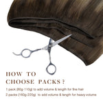 Honey Blonde Balayage (4/26/4) Sew-In Weft Hair Extensions (80g-110g)-100% Remy Human Hair.
