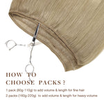 Natural Blonde Balayage (18ET90A) Sew-In Weft Hair Extensions (80g-110g)-100% Remy Human Hair.