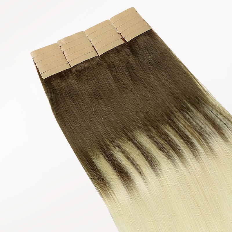 Ash Brown to Platinum Blonde (9/60) Tape-Ins 50g [Clearance]_100% Remy Human Hair.