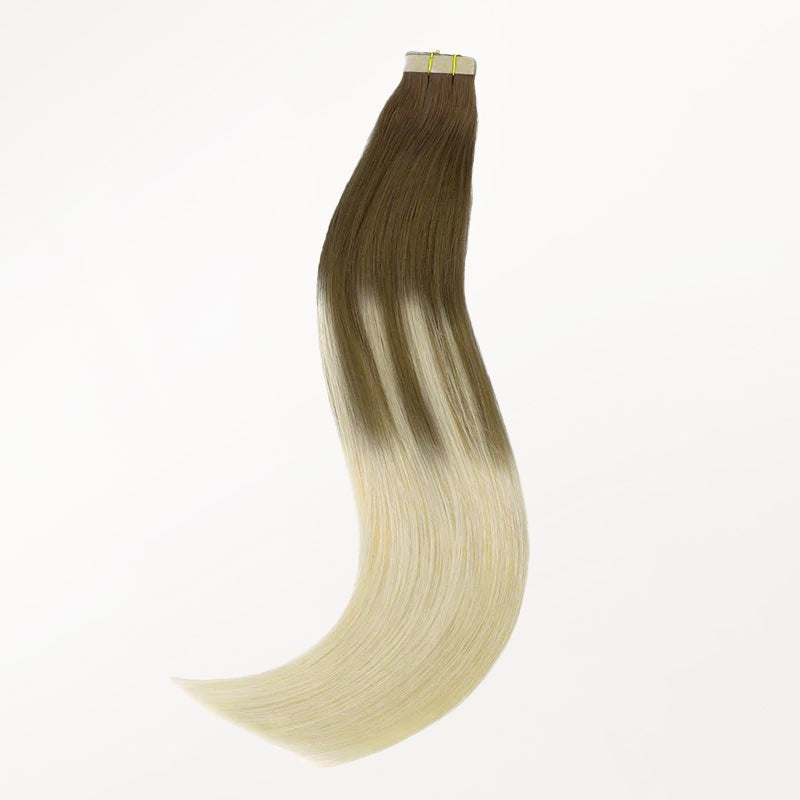 Ash Brown to Platinum Blonde (9/60) Tape-Ins 50g [Clearance]_100% Remy Human Hair.