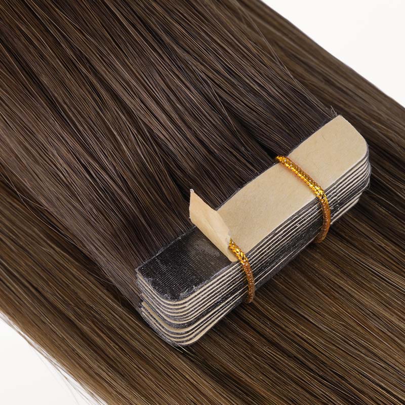  Mocha Ash Blonde Highlights (8E/61/8E) Tape-Ins 50g-100% Remy Human Hair.