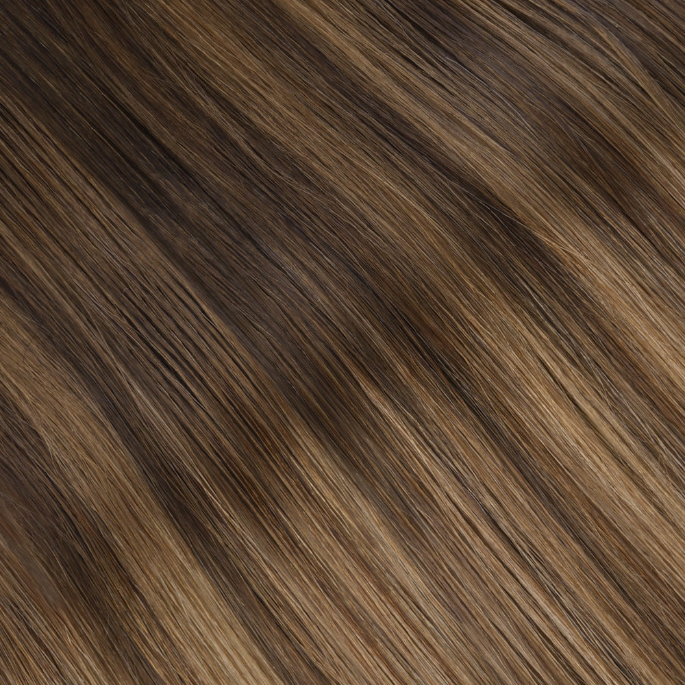  Mocha Ash Blonde Highlights (8E/61/8E) Tape-Ins 50g-100% Remy Human Hair.