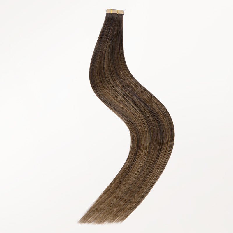  Mocha Ash Blonde Highlights (8E/61/8E) Tape-Ins 50g-100% Remy Human Hair.