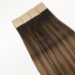  Mocha Ash Blonde Highlights (8E/61/8E) Tape-Ins 50g-100% Remy Human Hair.