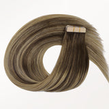 Caramel Blonde Balayage (4/27/4) Tape-Ins [Clearance]_100% Remy Human Hair.