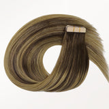 Caramel Blonde Balayage (4/27/4) Tape-Ins 50g-100% Remy Human Hair.