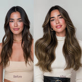 Chocolate Dip Color Melt (1D/2C/4E) Tape-Ins 50g_100% Remy Human Hair.