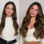Dark Brown Balayage (2/6/2) Tape-Ins 50g-100% Remy Human Hair.