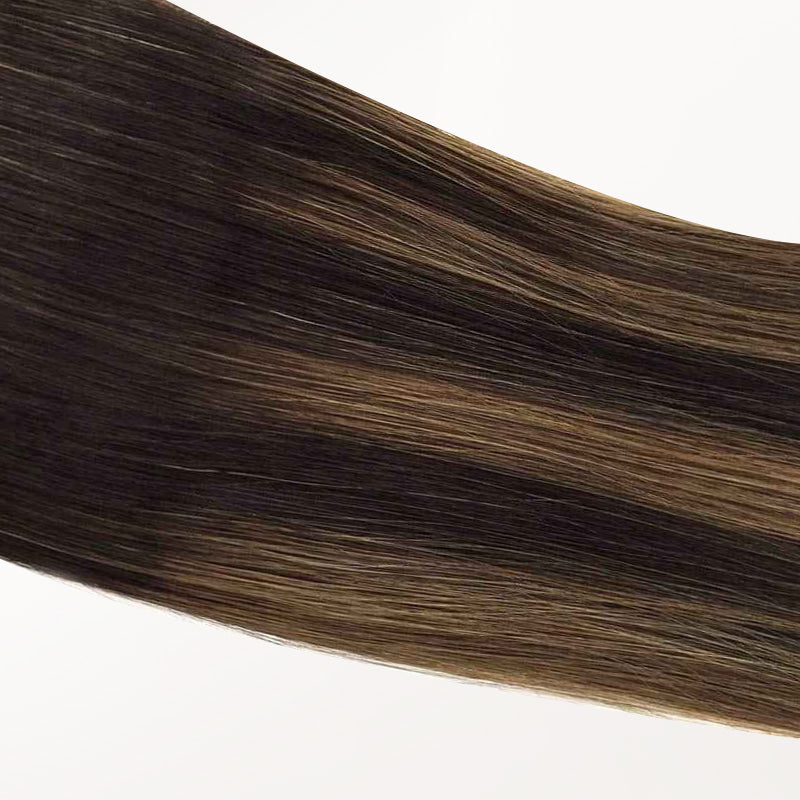Dark Brown Balayage (2/6/2) Tape-Ins 50g-100% Remy Human Hair.