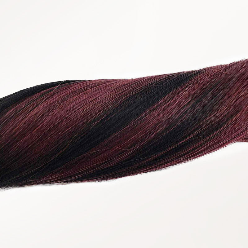 Jet Black to Red Omber (1/99J) Tape-Ins 50g [Clearance]_100% Remy Human Hair.