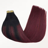 Jet Black to Red Omber (1/99J) Tape-Ins 50g [Clearance]_100% Remy Human Hair.