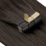 Mocha Brown (1C) Tape-Ins 50g_100% Remy Human Hair.