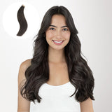 Mocha Brown (1C) Tape-Ins [Clearance]_100% Remy Human Hair.
