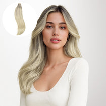 Platinum Blonde Balayage (17/22/60) Tape-Ins 50g [Clearance]_100% Remy Human Hair.