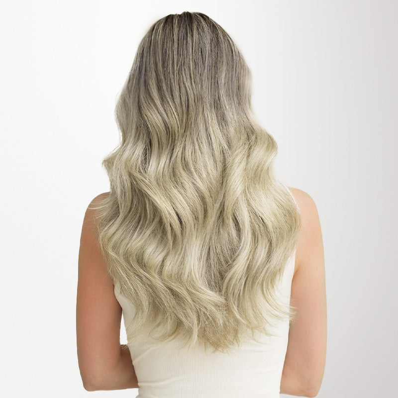 Platinum Blonde Balayage (17/22/60) Tape-Ins 50g [Clearance]_100% Remy Human Hair.