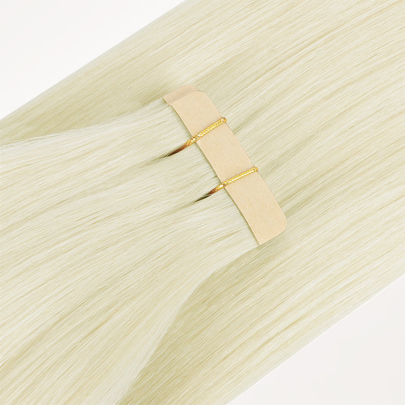 Bleach Blonde (613) Tape-Ins 50g_100% Remy Human Hair.