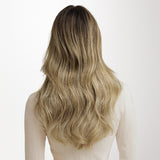Chocolate Brown to Dirty Blonde (4/18) Tape-Ins 50g-100% Remy Human Hair.